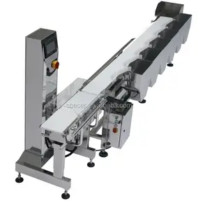 Automatic Linear Weighing Sorter System Conveyor Weight Scale Checkweigher for Chicken 0.1g/1g Accuracy Display Type