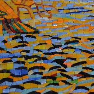 Cafe Terrace at Night Backsplash mattonelle di mosaico di vetro murales piastrelle per hotel lobby decorazione - Product Image 6
