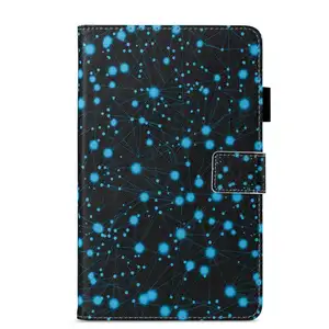 Untuk 8 Inch Tablet Case PU Kulit Menara Bunga Dompet Flip Penutup untuk Samsung Galaxy Tab 8.0 T380 SM-T385 8 ''2017 Case