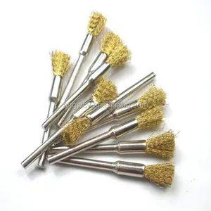 2.5ミリメートル/3ミリメートルSteel Brass Wire Brushes Wheel Cleaning Cup Brush Polishing AttachmentためDremel Grinder Rotary Tools