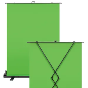 Tầng Rising Portable Collapsible Chroma Key Panel Màn Hình Xanh Với Loại Bỏ Nếp Nhăn Miễn Phí Canvas