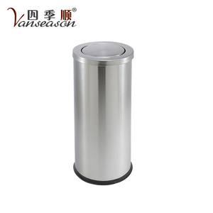 Sảnh Khách Sạn Thường Vụ Thép Không Gỉ Vòng Swing Top Nắp Thùng Rác - Product Image 5