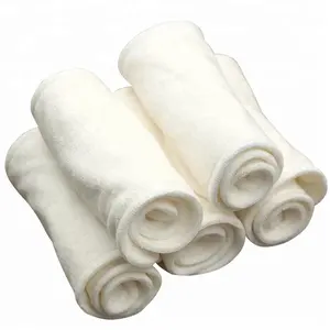 Miracle Baby — couches en tissu de bambou naturel, 4 couches, Super absorbants d'eau, doublures réutilisables, 5 pièces/paquet