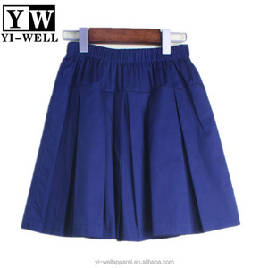 Wholesale School Uniform Knee Length <strong>Skirt</strong> School Girl Plain Half <strong>Navy</strong> <strong>Skirt</strong> - Product Image 1
