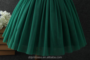 2024 nouveaux modèles <span class=keywords><strong>de</strong></span> robes <span class=keywords><strong>de</strong></span> <span class=keywords><strong>cocktail</strong></span> en satin élégantes au genou pour enfants fil vert 2-10 ans filles robes d'été en coton - Product Image 5