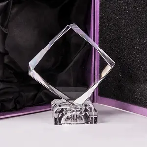 Honor of crystal trofeo di cristallo personalizzato Logo inciso parole souvenir sportivi Grammy Award Glass Champions Rewards League Cup