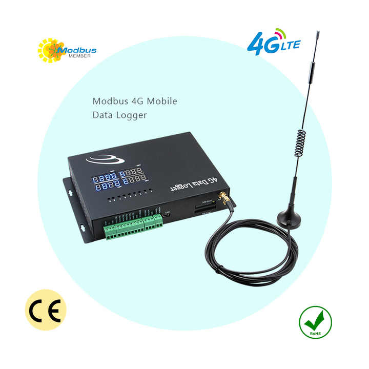 lorawan Multipoint Modbus 4G Data Logger pump level sensor power and ...