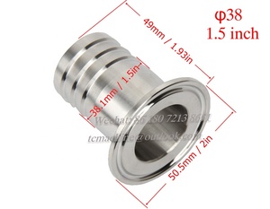 <span class=keywords><strong>Adaptateur</strong></span> de <span class=keywords><strong>tuyau</strong></span> flexible Barb 1.5 "Raccord en acier inoxydable 304 pour <span class=keywords><strong>tuyau</strong></span> en caoutchouc flexible - Product Image 2