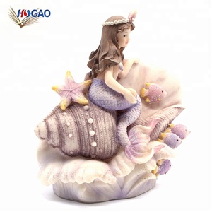 OEM mignon parti home decor sirènes de bande dessinée jouets poupées figurines en résine statues sirène <span class=keywords><strong>figurine</strong></span> - Product Image 3