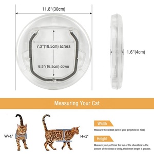 Круглая прозрачная стеклянная дверь для собак и щенков - Product Image 4