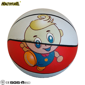Rubber basketball size 3 basketball/12 panels colored drawing balls - Product Image 6