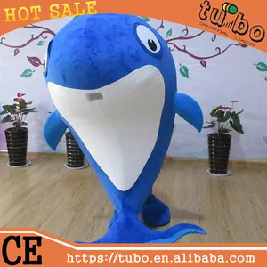 Heißer verkauf benutzerdefinierte plüsch delfin kostüm/erwachsene maskottchen kostüm delfin für werbung