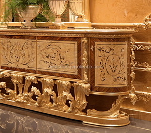 French Neo Classical <strong>Louis</strong> <strong>XVI</strong> Style <strong>Console</strong> Carved Gold Finish Wood Carved <strong>Console</strong> <strong>Table</strong> - Product Image 4