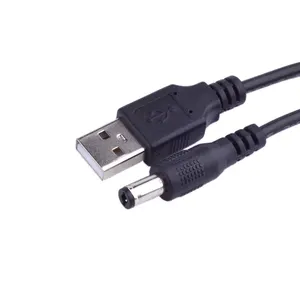 DC כוח 5V 12V USB ממיר כבל USB כדי DC 5.5*2.1mm USB טעינת כבל