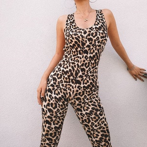 One Piece New Design <span class=keywords><strong>X</strong></span> Cruz Leopardo Print Mulher Yoga <span class=keywords><strong>Set</strong></span> Roupas - Product Image 5