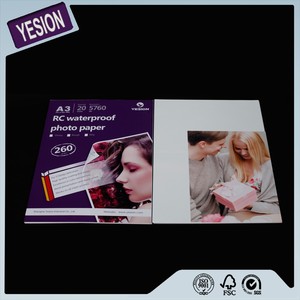 Yesion Hot <span class=keywords><strong>Photo</strong></span> de haute qualité 260gsm <span class=keywords><strong>A4</strong></span> A3 taille RC papier <span class=keywords><strong>Photo</strong></span> brillant pour <span class=keywords><strong>impression</strong></span> jet d'encre - Product Image 2