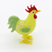 Hand Blown Glass Murano Rooster Chicken Figurines, New