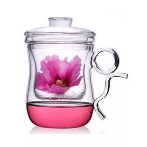 <span class=keywords><strong>Tazza</strong></span> <span class=keywords><strong>da</strong></span> Tè in Vetro con Infusore e Coperchio 300-500ML Teiera con Infusore - Product Image 1