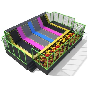 Commercial Indoor Trampoline Park With Bungee Trampoline