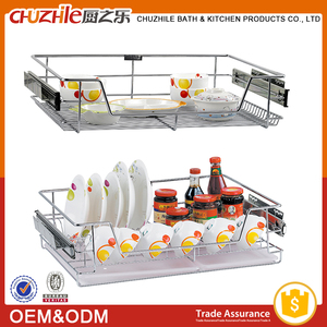Correderas cocina cajón de almacenamiento cesta platos basket pull out cocina canasta de acero inoxidable - Product Image 4