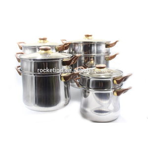 Olla Vaporera para Restaurante, Acero Inoxidable, Tapas de Vidrio, Mango de Baquelita, Olla para Cuscús - Product Image 6