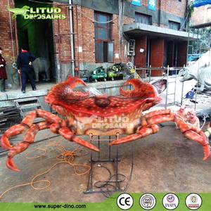 รูปปั้นปูขนาดใหญ่ทำจากไฟเบอร์กลาสสำหรับตกแต่งภายนอกร้านอาหารอาหารทะเล - Product Image 4