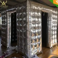 Silver inflatable Pavilion/ kiosk photo booth for outdoor advertising event
