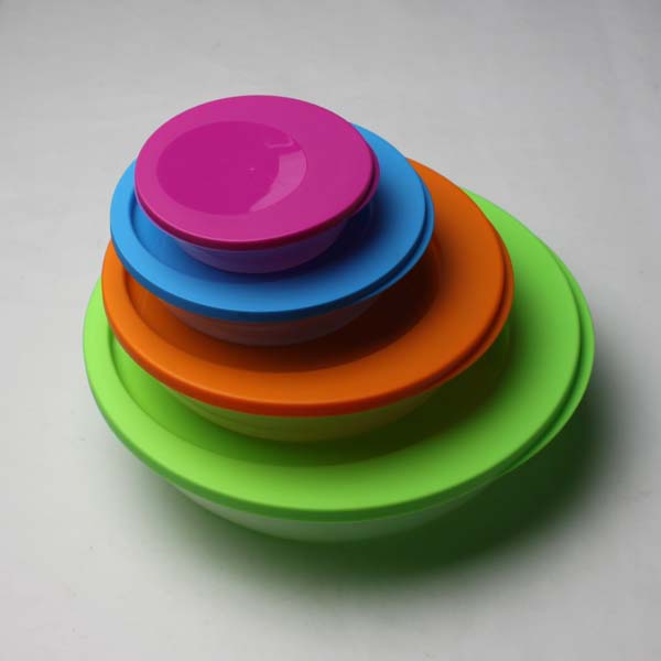 蓋付きの透明な丸いプラスチック製気密食品貯蔵容器| Alibaba.com