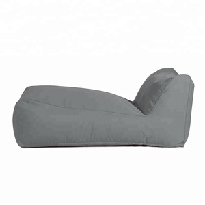 Chaise longue incroyablement confortable Chaise pouf grise résistante aux taches et à l'eau - Product Image 2