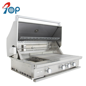 Barbecue à gaz GPL intérieur en acier inoxydable haut de gamme de 34 po sur chariot - Product Image 3
