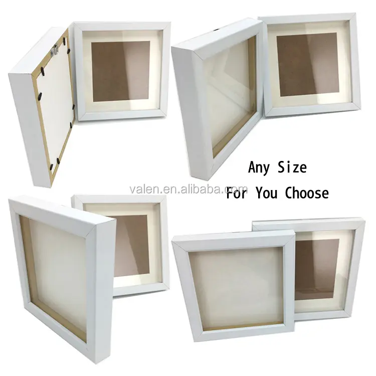 12x12 Display Shadow Box Frames con sfondo-pronto per appendere Shadowbox Picture Frame-facile da usare-Box Displ