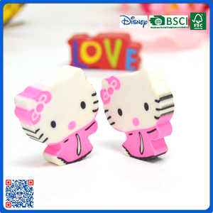 Ventes chaudes mignon bonjour kitty chat gomme <span class=keywords><strong>3D</strong></span> en forme de rose de bande dessinée gomme - Product Image 5