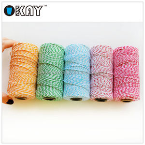 โอเค10 plly DIA 2 mm หลากสีคริสต์มาสสายม้วนพร้อมส่งเบเกอร์สปูลสำหรับห่อของขวัญ - Product Image 2