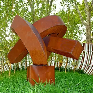 정원 예술 도매 Corten 강철 옥외 금속 조각품