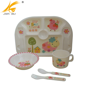 100% melamina bambini <span class=keywords><strong>set</strong></span> di stoviglie di alta qualità 4-sezione di piastra per bambini <span class=keywords><strong>set</strong></span> da cucina - Product Image 5