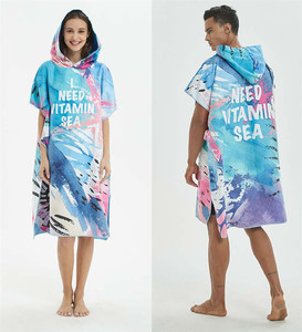 Commercio all'ingrosso Logo Personalizzato Ricamo In Microfibra Surf Nuoto in Mare Per Adulti Accappatoio <span class=keywords><strong>Telo</strong></span> Da Bagno Con Cappuccio <span class=keywords><strong>Poncho</strong></span> Asciugamano - Product Image 3