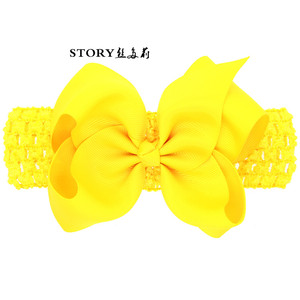Bébé Garçon Enfants Toddler 4.5 pouces Grand <span class=keywords><strong>Jojo</strong></span> Siwa Ruban Cheer Pinwheel Arc Crochet Bandeau - Product Image 5