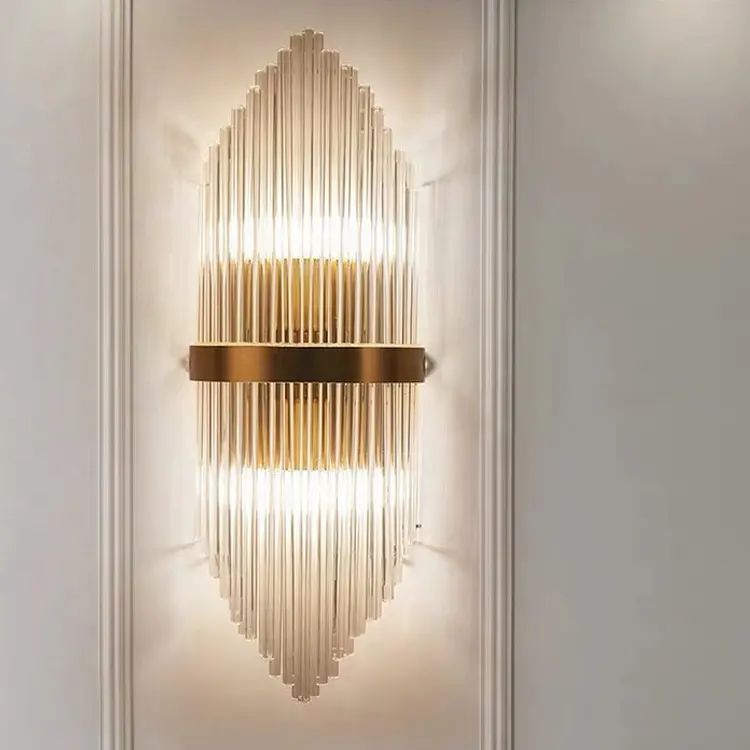 Современный золотой роскошный Европейский настенный светильник из хрустального стекла для дома, комнатный настенный светильник, прикроватный декор, настенные <span class=keywords><strong>бра</strong></span> для входа