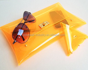 Medio Trasparente IN PVC Trasparente Frizione con la Stringa Catena per la spalla e cinghia per il polso, Frizione chiaro,, sacchetto di Frizione - Product Image 6