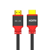 Cable HDMI 2.0 de PVC Ultra Negro, Conectores Chapados en Oro, 4K 60Hz 1080P, Cable Corto de Conector a Conector