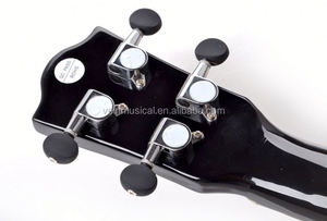 <span class=keywords><strong>Ukulele</strong></span> <span class=keywords><strong>Soprano</strong></span> Nero Lucido con Corpo Sottile, Vendita all'Ingrosso - Product Image 4