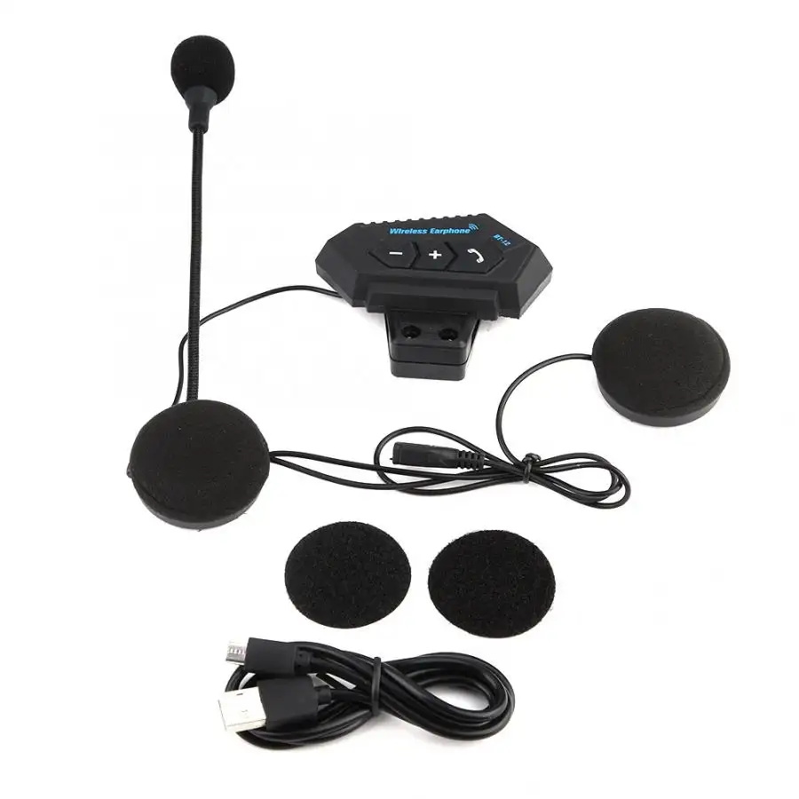 Motorcycle Helmet Bluetooth Headset Headphone Speakers Support Hands-free Calling