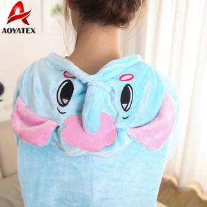 <strong>Elephant</strong> Coral Fleece Women Animal <strong>Onesie</strong> - Product Image 4