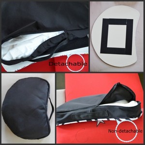 โต๊ะแล็ปท็อปสำหรับเด็กแบบถอดได้อเนกประสงค์ถาดรองนั่งพร้อมเบาะ48x35x8cm พลาสติกทำจากไม้ - Product Image 6