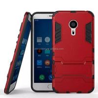 Zırh telefon kılıfı Meizu MX5 MX6 Pro 6 Meizu M3S M5S mini Meizu U10/U20 Standı Tutucu Kılıf