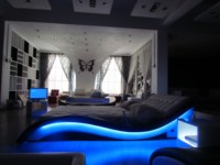 Musik bett im modernen Stil mit Lautsprecher Multifunktions-LED-Bett mit Musik lautsprechern