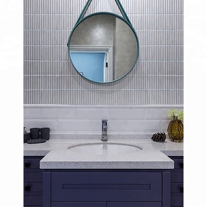 Trung Quốc Nhà cung cấp Stack trái phiếu giá rẻ tráng men Glossy grey gốm Dải Gạch <span class=keywords><strong>Mosaic</strong></span> mô hình - Product Image 5