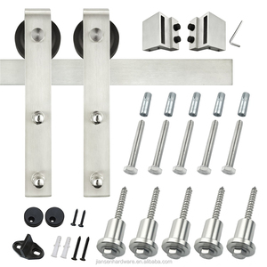 <span class=keywords><strong>Kit</strong></span> <span class=keywords><strong>de</strong></span> quincaillerie pour porte d'armoire <span class=keywords><strong>de</strong></span> grange coulissante moderne en acier inoxydable, dimensions personnalisables, bricolage - Product Image 2