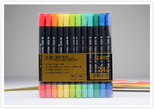 <span class=keywords><strong>Marca</strong></span> STA, rotuladores de Arte de doble punta, 24 colores, tinta permanente de alta calidad, rotuladores de gran venta para escribir en papel - Product Image 3