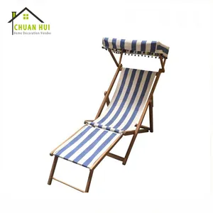 Cadeira personalizada luxuosa de deck de madeira, piscina, sol com braços, cadeiras de praia guarda-chuva